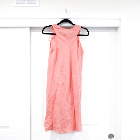 Aspesi Medium 100% Linen Peach Summer Shift Dress - Picture 5 of 9